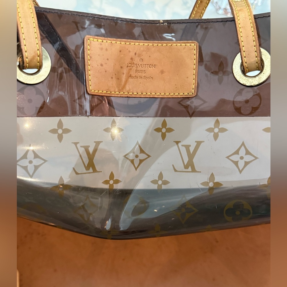 Louis Vuitton Translucent Monogram Ambre Cabas Cruise GM Clear Tote w/ LV Pouch - Picture 10 of 16